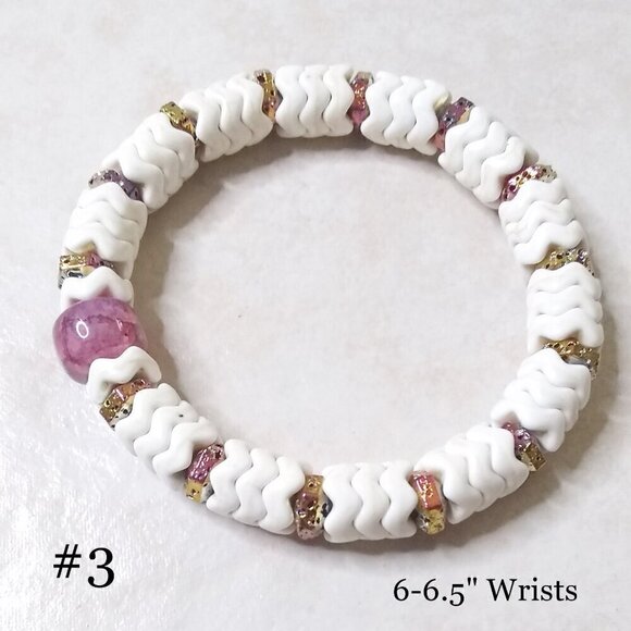 Petite Pink Spring Bracelet • Sexy + Simple Stretch Bangle • Everyday Wear - Picture 3 of 7